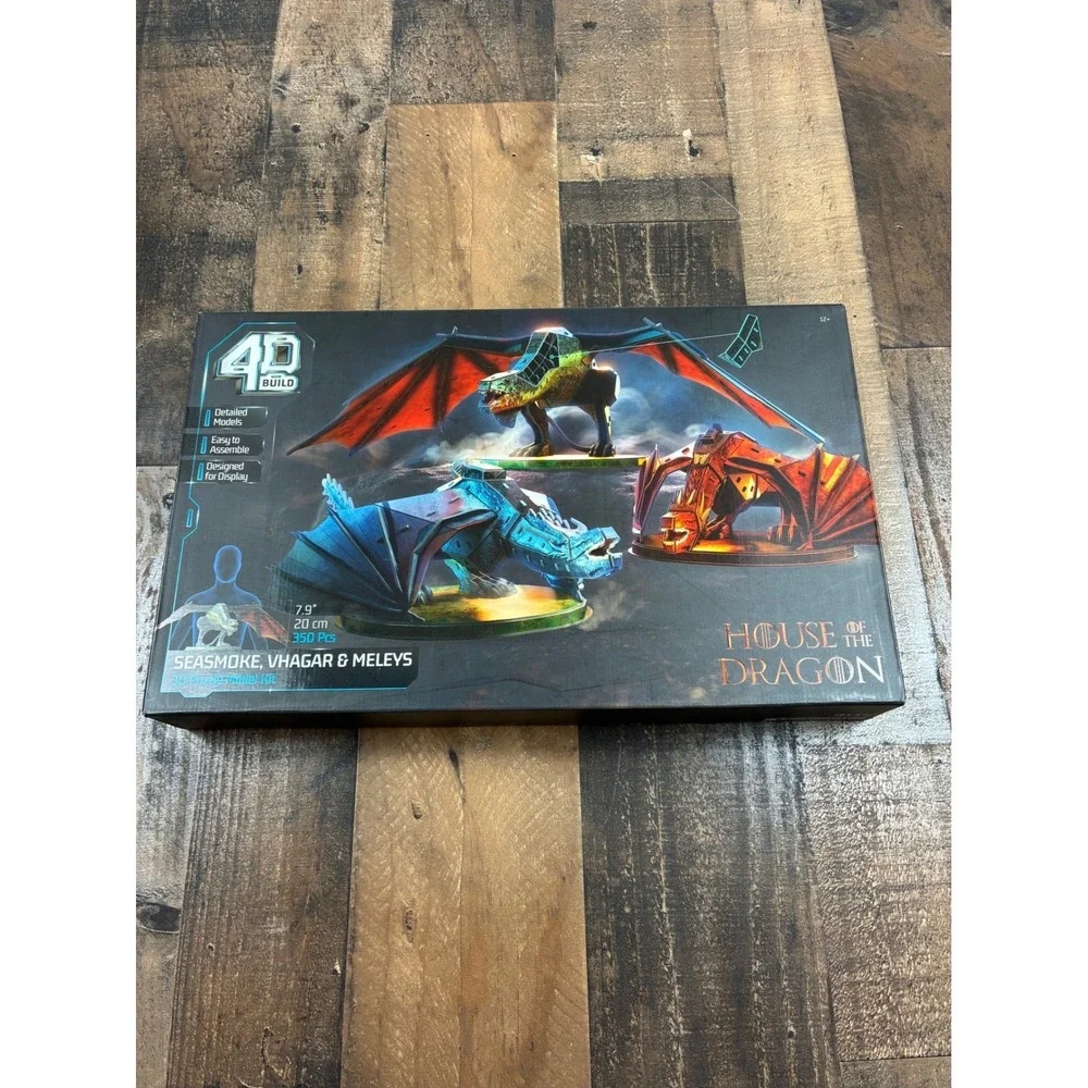 4D Build House of the Dragon 3D Puzzle Model Kit Seasmoke Vhagar Meleys 350 Pcs